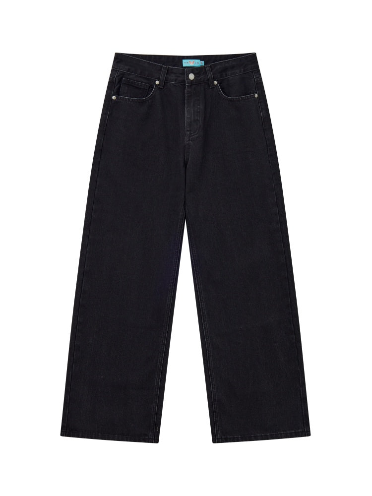 "Mountain Xu" Mid-Rise Slightly Elastic Jeans Look Tall Slim Straight-Legged Pants【s0000014719】
