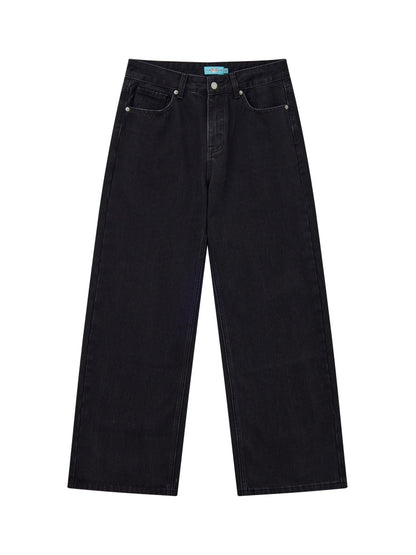 "Mountain Xu" Mid-Rise Slightly Elastic Jeans Look Tall Slim Straight-Legged Pants【s0000014719】