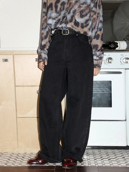 "Mountain Xu" Mid-Rise Slightly Elastic Jeans Look Tall Slim Straight-Legged Pants【s0000014719】