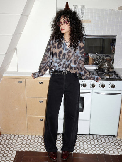 "Mountain Xu" Mid-Rise Slightly Elastic Jeans Look Tall Slim Straight-Legged Pants【s0000014719】