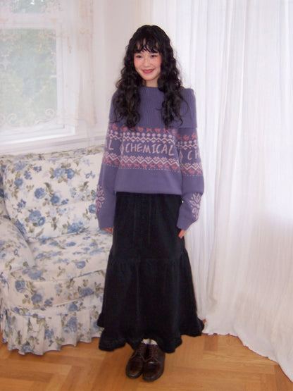 "Song Of The Night" Retro Denim Skirt Lace Design Looks Gentle Thin Covers The Crotch【s0000014721】