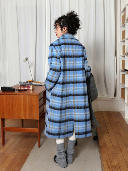 "Love Letter" Plaid Woolen Mid-Length Coat Jacket【s0000014722】
