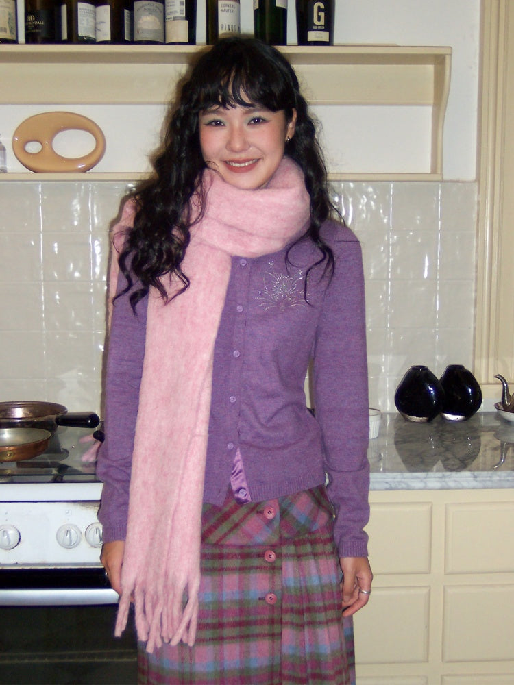 "Kitten Wednesday" Patchwork Cardigan【s0000014725】