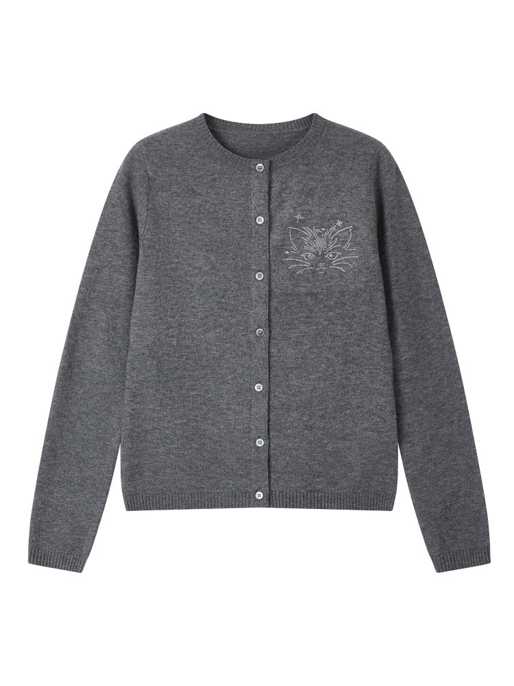 "Kitten Wednesday" Patchwork Cardigan【s0000014725】