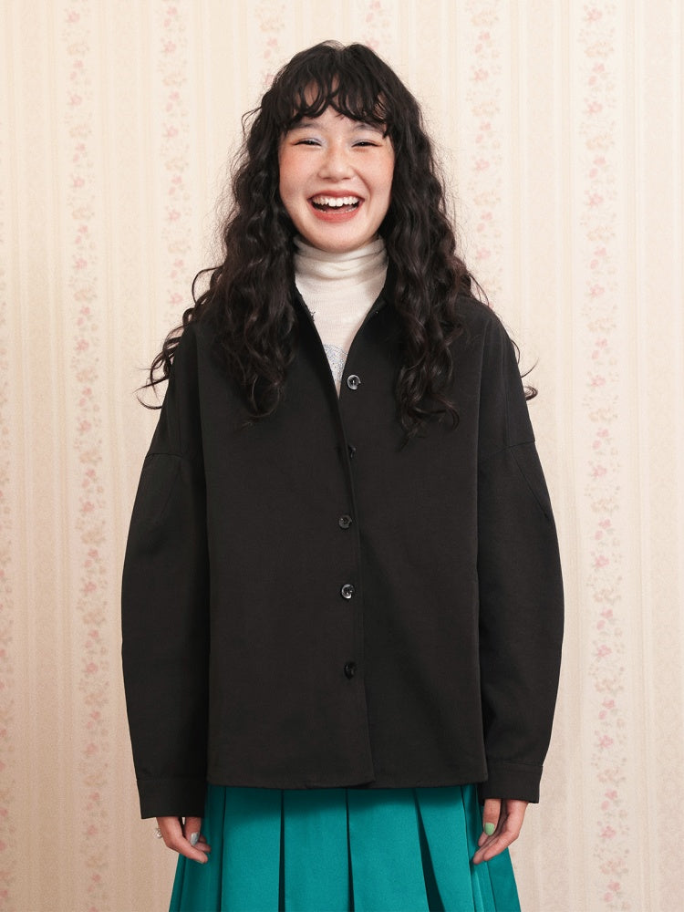 "Twilight Secret Words" Dropped Shoulder Long-Sleeved Shirt【s0000014726】