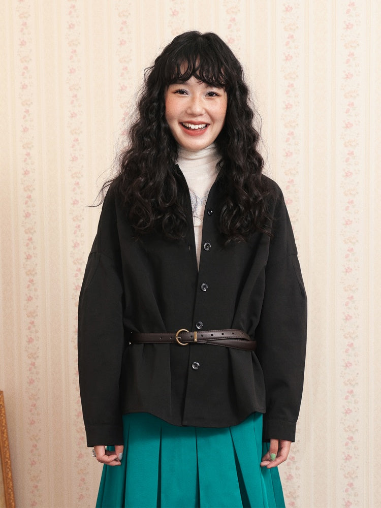 "Twilight Secret Words" Dropped Shoulder Long-Sleeved Shirt【s0000014726】