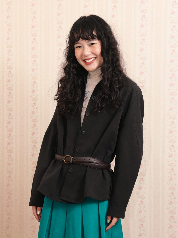 "Twilight Secret Words" Dropped Shoulder Long-Sleeved Shirt【s0000014726】