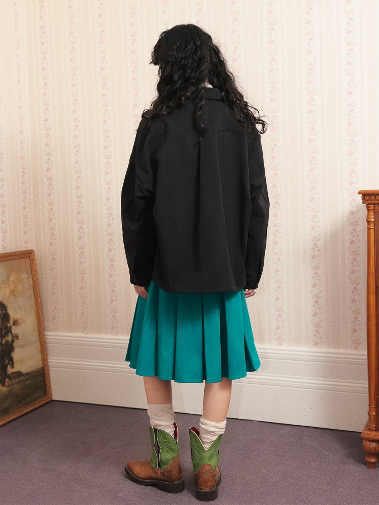 "Twilight Secret Words" Dropped Shoulder Long-Sleeved Shirt【s0000014726】