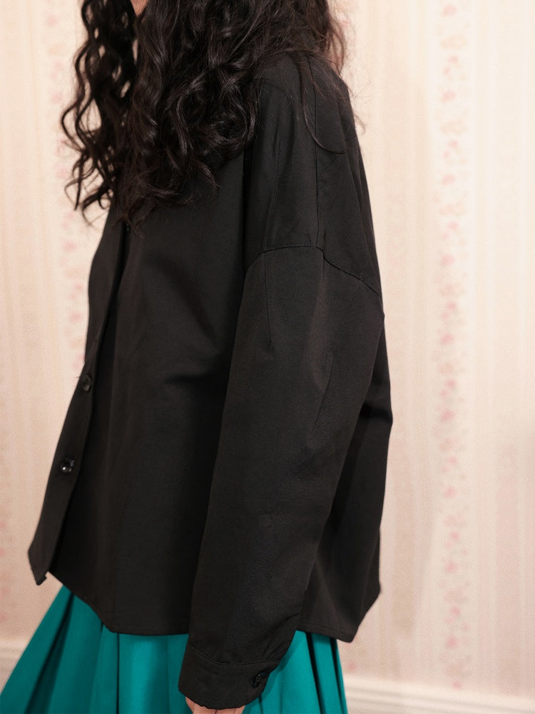 "Twilight Secret Words" Dropped Shoulder Long-Sleeved Shirt【s0000014726】