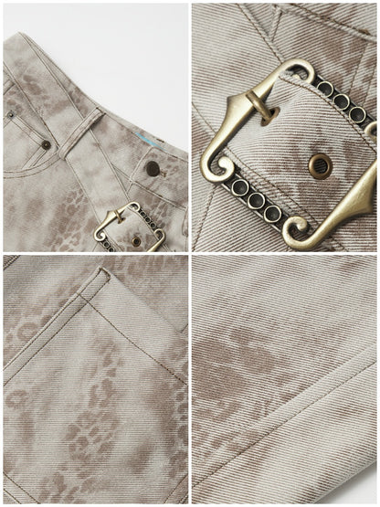 "Sand Under The Moon" Adjustable Belt Suede Slacks Relax Casually【s0000014727】