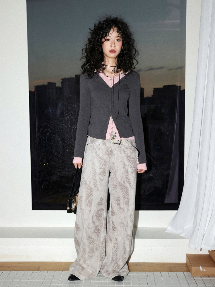 "Sand Under The Moon" Adjustable Belt Suede Slacks Relax Casually【s0000014727】