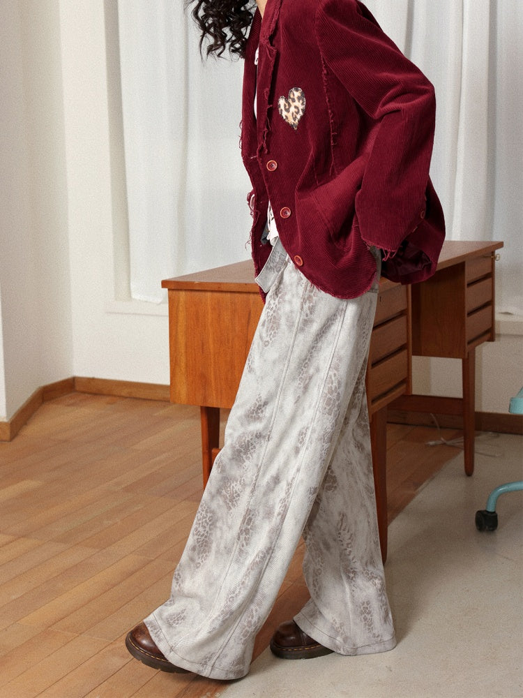 "Sand Under The Moon" Adjustable Belt Suede Slacks Relax Casually【s0000014727】