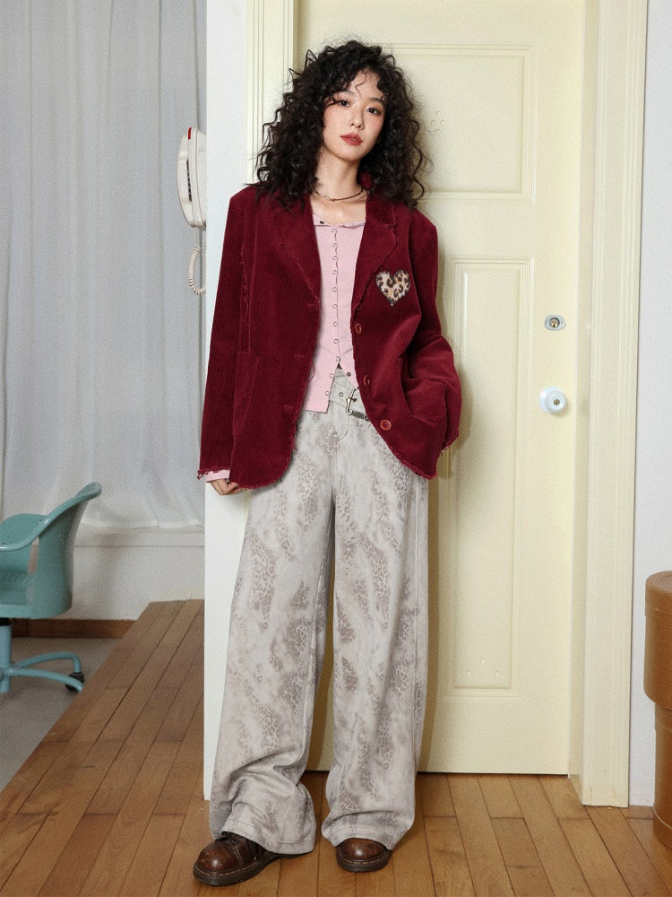 "Sand Under The Moon" Adjustable Belt Suede Slacks Relax Casually【s0000014727】