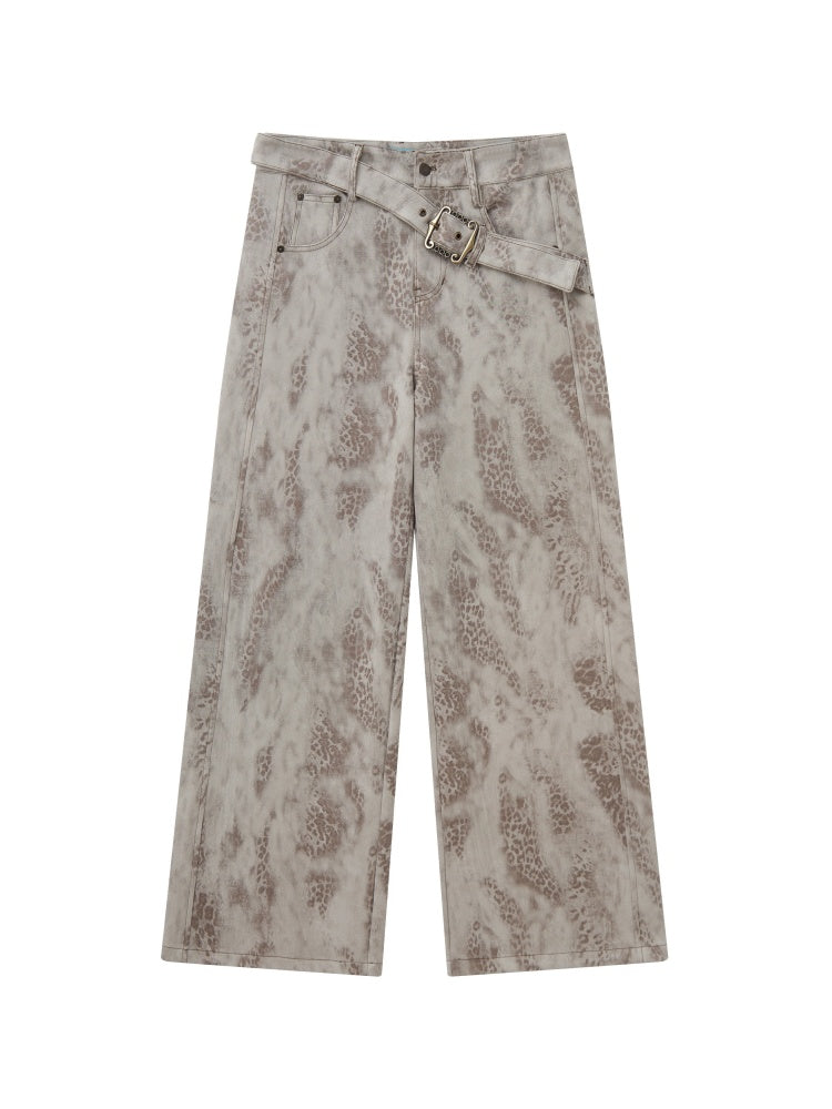 "Sand Under The Moon" Adjustable Belt Suede Slacks Relax Casually【s0000014727】