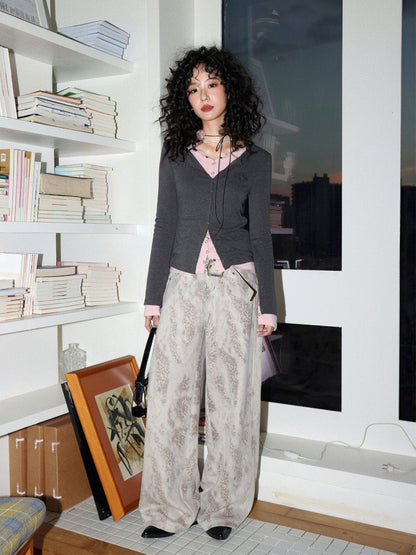 "Sand Under The Moon" Adjustable Belt Suede Slacks Relax Casually【s0000014727】