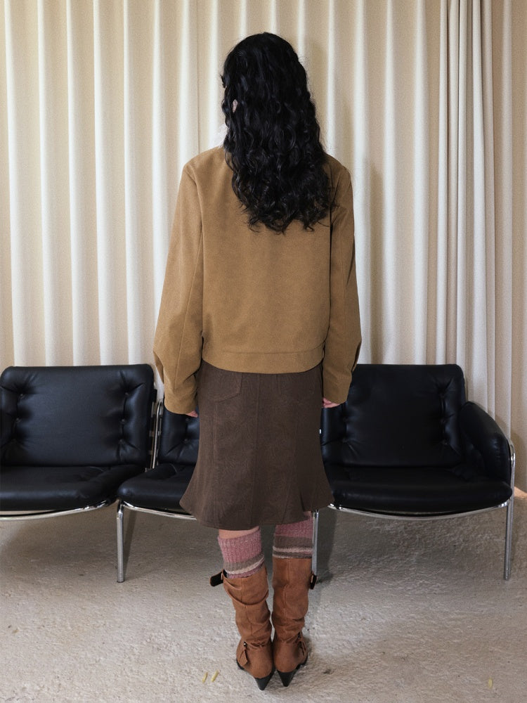 "Before Sunrise" Fur Collar Retro Slimming Jacket【s0000014731】