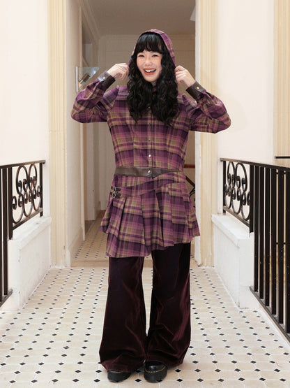 "Seventh Mist" Micro-Elastic Flocked Glossy Jeans【s0000014736】