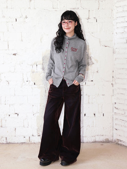 "Seventh Mist" Micro-Elastic Flocked Glossy Jeans【s0000014736】