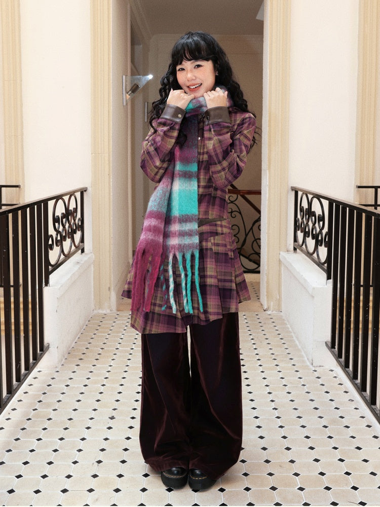 "Seventh Mist" Micro-Elastic Flocked Glossy Jeans【s0000014736】