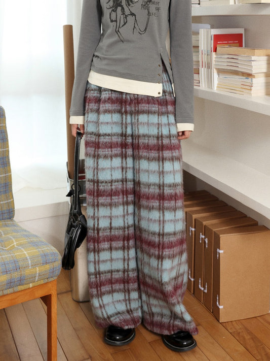 "Fleece Walk" Semi-Elastic Waist Slightly Woolen Slacks【s0000014738】