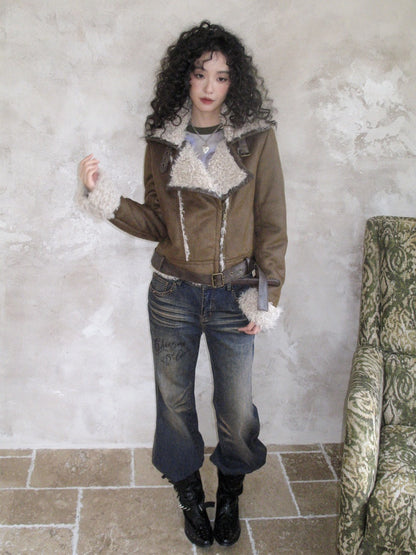 "Against Time" Low-Rise Jeans Retro Pear-Shaped Crotch Covering Slim Pants【s0000014739】