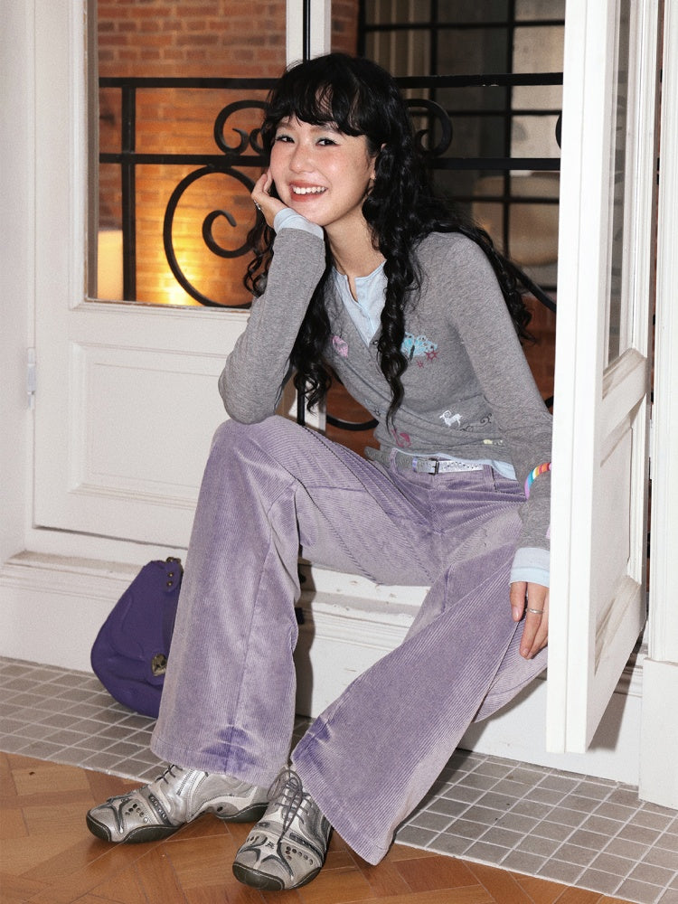 "Winter Ensemble" Micro-Elastic Corduroy Slacks【s0000014740】