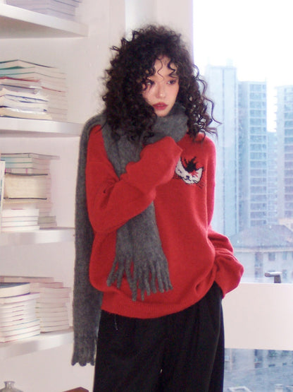 "Punk Kitten" Mohair Pullover Knitted Sweater【s0000014743】