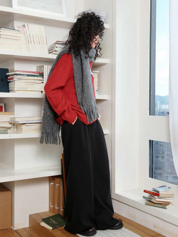 "Brown Sugar Secret Language" Micro-Elastic Woolen Slacks【s0000014745】