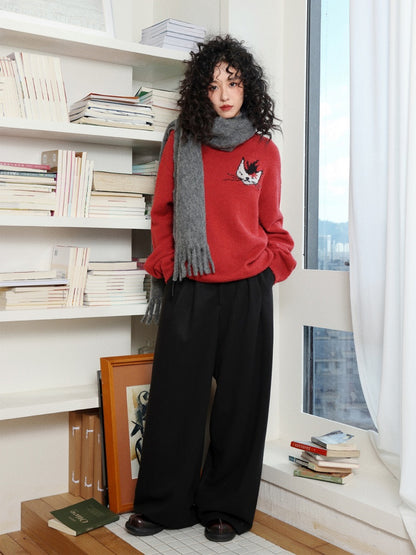 "Brown Sugar Secret Language" Micro-Elastic Woolen Slacks【s0000014745】