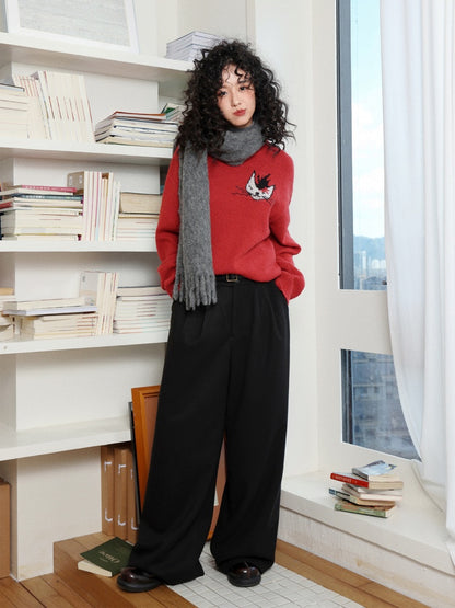 "Brown Sugar Secret Language" Micro-Elastic Woolen Slacks【s0000014745】