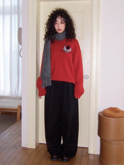 "Brown Sugar Secret Language" Micro-Elastic Woolen Slacks【s0000014745】