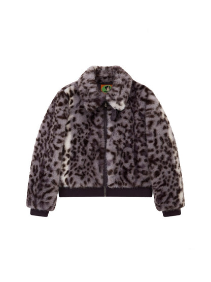 "Dream Parade" Leopard Print Fur Lapel Short Coat【s0000014746】
