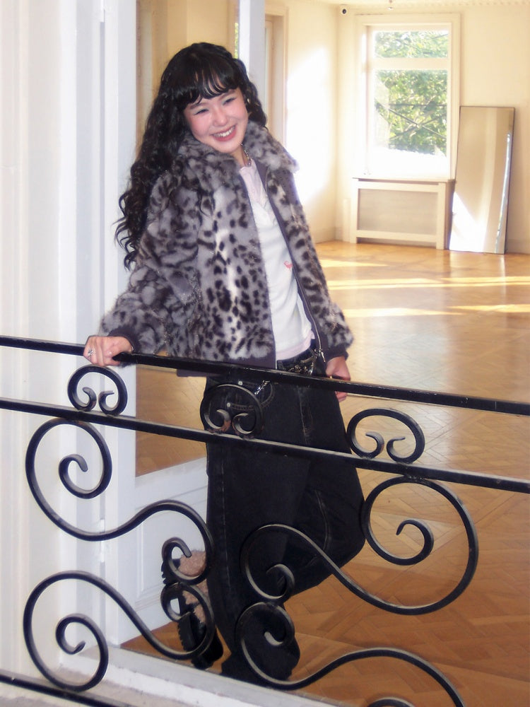 "Dream Parade" Leopard Print Fur Lapel Short Coat【s0000014746】
