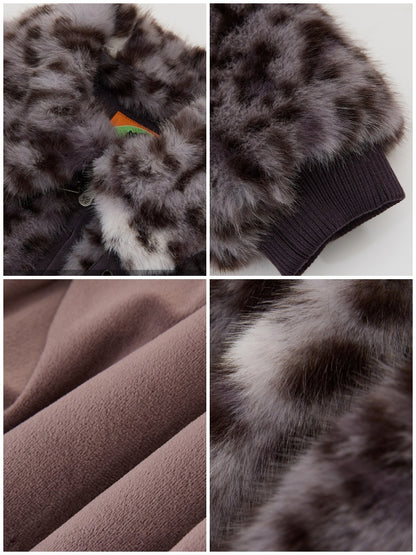 "Dream Parade" Leopard Print Fur Lapel Short Coat【s0000014746】