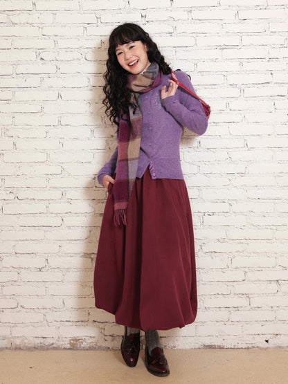 "Velvet Old Times" Woolen Bud Half-Length Skirt【s0000014748】