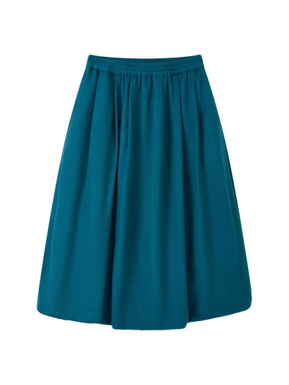 "Velvet Old Times" Woolen Bud Half-Length Skirt【s0000014748】