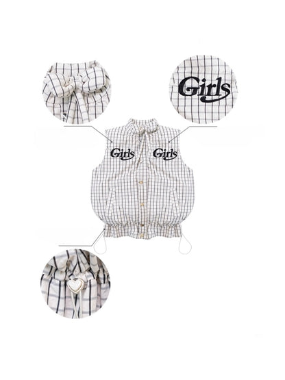 American Design Letter Embroidery Slimming Thickened Plaid Cotton Jacket【s0000014765】