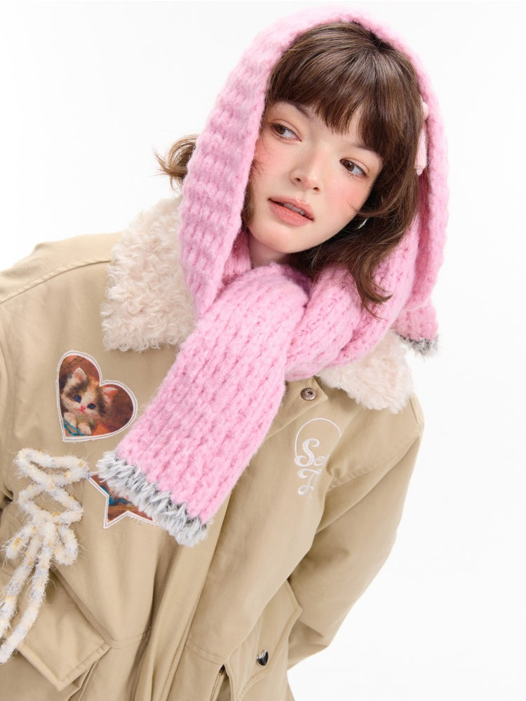 American Design Sense Cat Pattern Fur Collar Workwear Style Slimming Cotton Jacket【s0000014766】