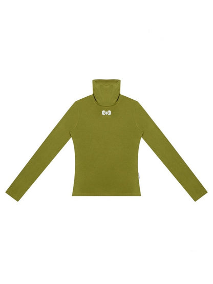 American Retro High Neck Slim Soft Waxy Inner Top Knitted Base Shirt【s0000014770】