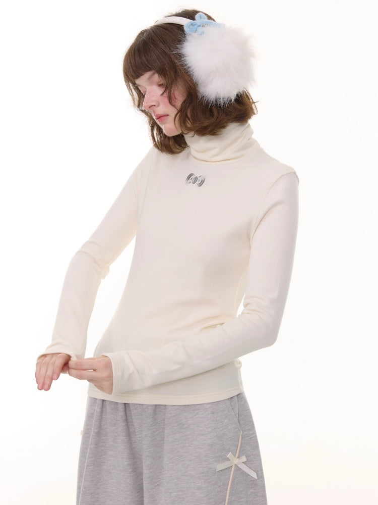 American Retro High Neck Slim Soft Waxy Inner Top Knitted Base Shirt【s0000014770】