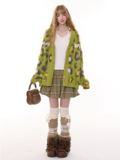American Retro High Waist Slimming Plaid Woolen Tie Pocket Short Skirt【s0000014774】