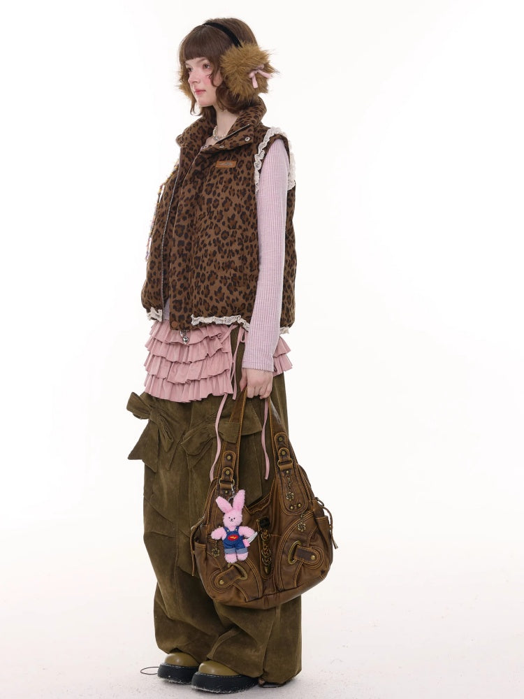American Retro Design Bow High Waist Slimming Casual Trousers【s0000014777】
