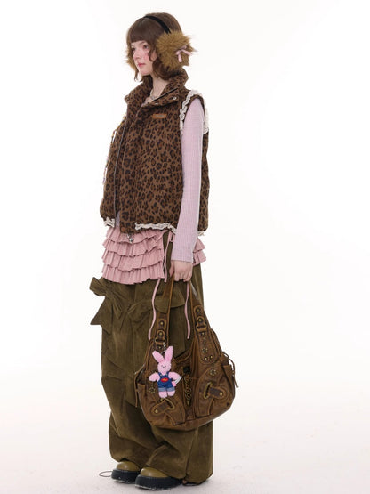 American Retro Design Bow High Waist Slimming Casual Trousers【s0000014777】