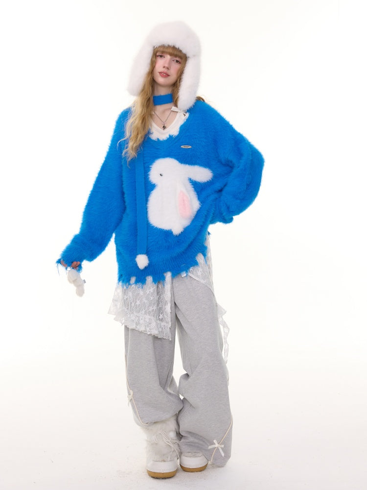 American Design High-Waisted Slimming Bow Wide-Leg Sweat Pants【s0000014778】