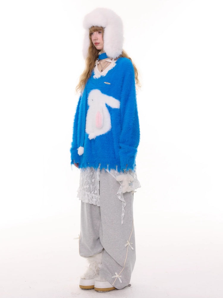 American Design High-Waisted Slimming Bow Wide-Leg Sweat Pants【s0000014778】