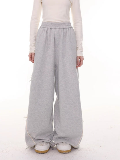 American Design High-Waisted Slimming Bow Wide-Leg Sweat Pants【s0000014778】