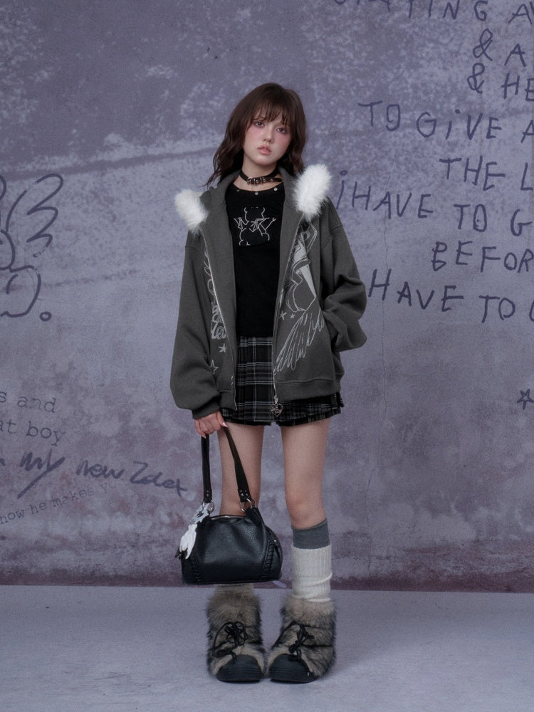 Sweet Cool Dark Star Devil Bear Patch Long Sleeve T-Shirt【s0000014789】