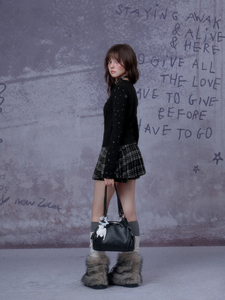 Sweet Cool Dark Star Devil Bear Patch Long Sleeve T-Shirt【s0000014789】