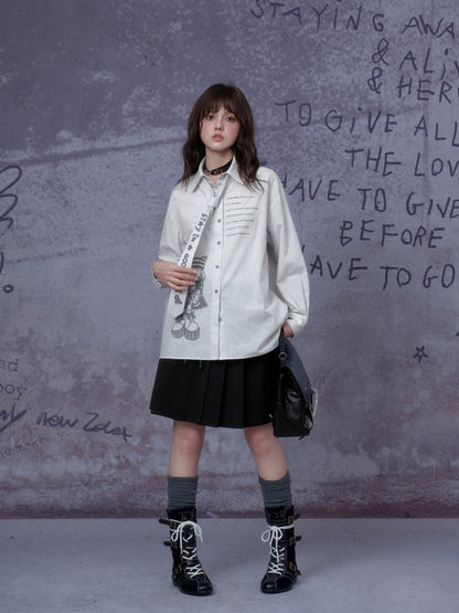 Double Waist Preppy Style Pleated Mid-Skirt【s0000014792】