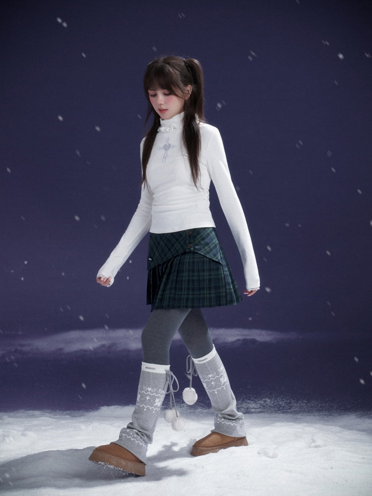 Night Romantic Checkered Retro Collegiate Style Pleated Skirt【s0000014804】